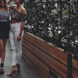 Ripped white top shop jeans